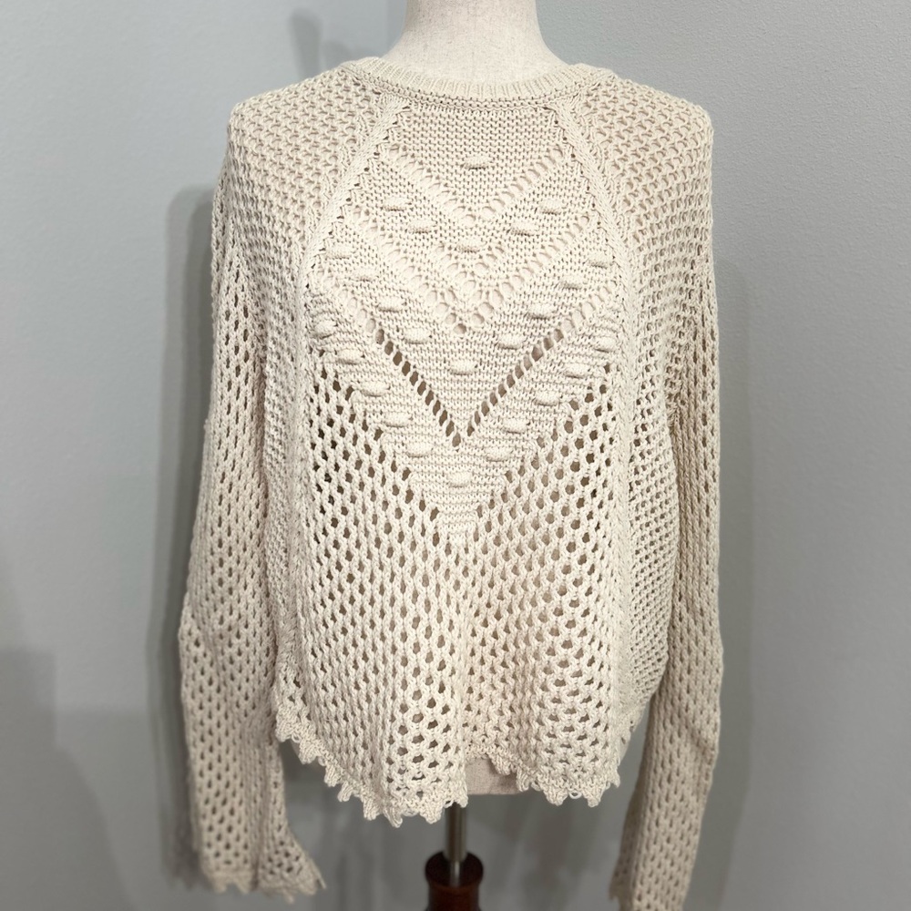 Cream Knit Women's Sweater